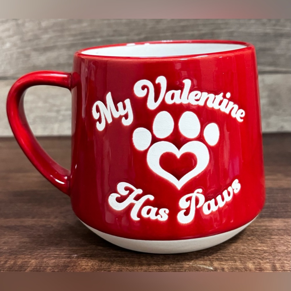 Super Cute ☺️ My Valentine Has Paws 🐾 Ceramic Mug - NEW
